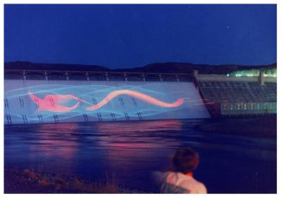 Lightshow on Grand Coulee Dam