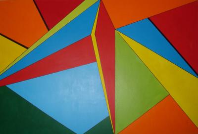 Geometric 3 2006 40X60 Acrylic on Canvas-SOLD