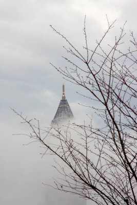 Tower in the fog