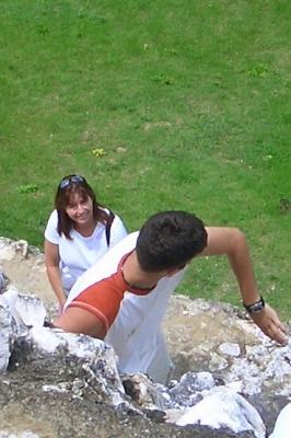 Karen at Xanantunich Ruins - Belize