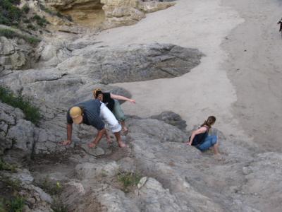 Climbing Rocks at Malibu