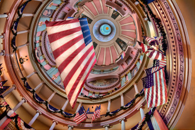 flags in the Old Courst House, St. Louis