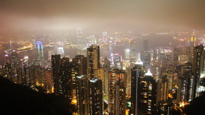 Hong Kong awesome night view at the peak
