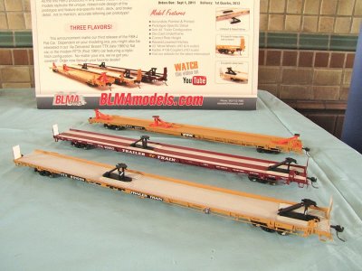 HO scale F89-J flatcars from BLMA Models