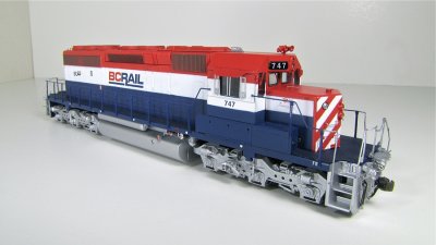 Athearn SD40-2 BC Rail - added nose light and ditchlights