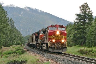 Closer shot of the grain train headend.