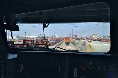 BNSF's Hobart Yard, from under the 710 Fwy.