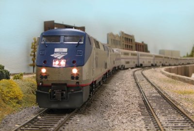 Amtrak's modern freight-less Southwest Chief makes it's DCC debut at the CSMRRC.