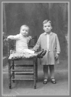 on the chair as a baby, 1927