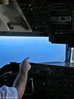 View from the cockpit on Milos