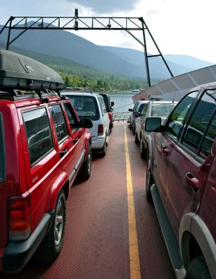 On the ferry