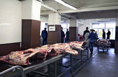 Employees in the Meat Hall