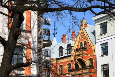 Houses and a Tree