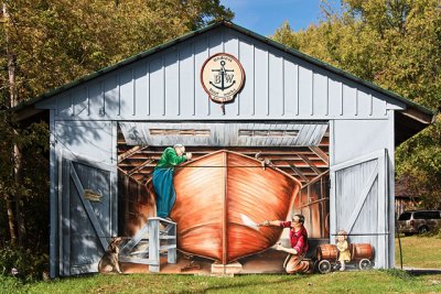 Painted shed