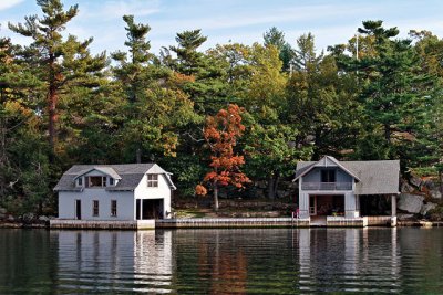 Boathouses on the St Lawrence
