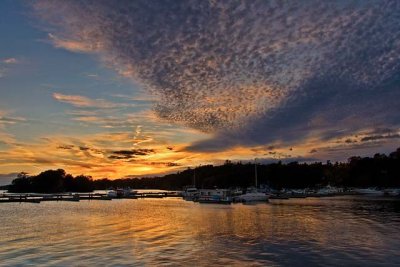 Gananoque Marina at sunset