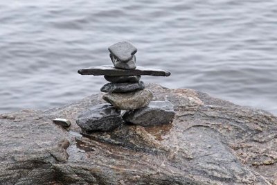 An Inukshuk, on Lake Ontario