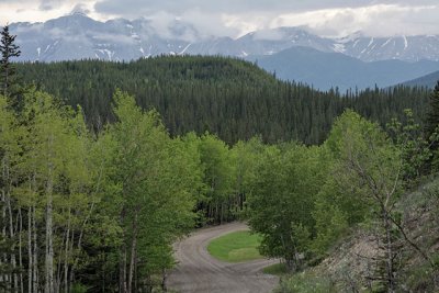 The Rocky Mountains, seen off HiWay 40, outside Hinton