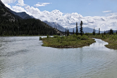 The Athabasca River, east of Jasper