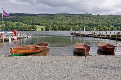 Boats for hire on Coniston Lake