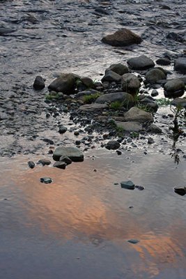 Dusk reflected in the Troutbeck River