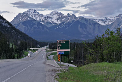 Off ramp to Mount Norquay