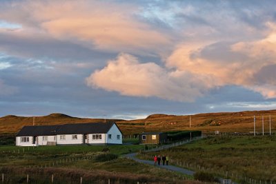 At the entrance to the Skye Camping & Caravan site, on Loch Greshornish