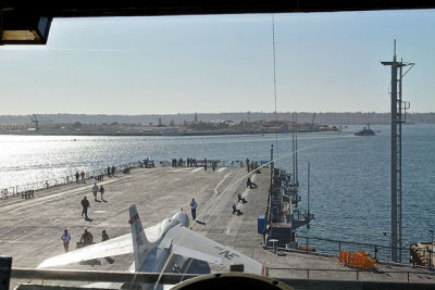 View from the bridge of the USS Midway