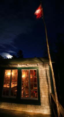 Moon Rising on the Lake Front Cabin 2.jpg