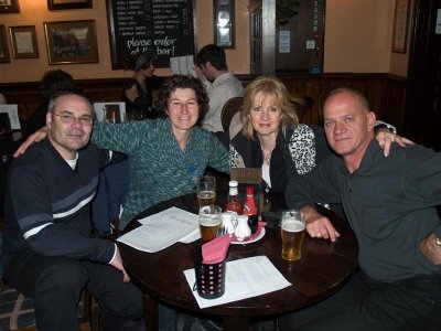 At the Swan - having a pint