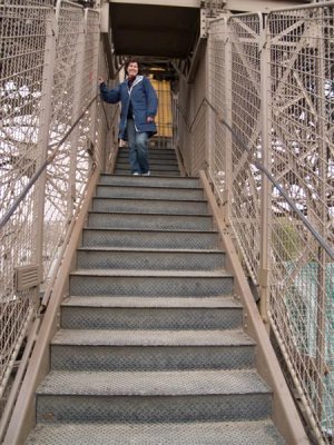 Dot on the way up the Eiffel Tower