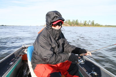 John T. dressed for the cold mornings-upper 30's