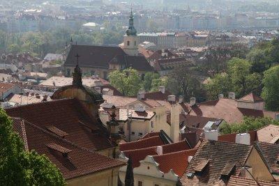 View of Prague from castle