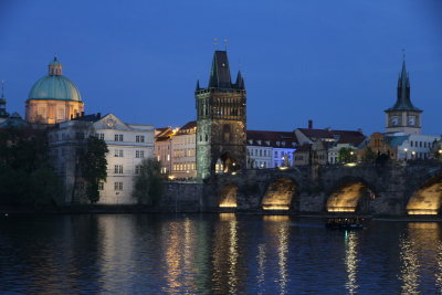View of Charles bridge from our restaurant