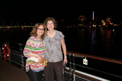 Sharon and Jane on top deck