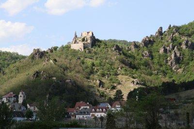 Durnstein fortress-linked to Crusades. Richard the Lion-Hearted was a prisoner here in 1193