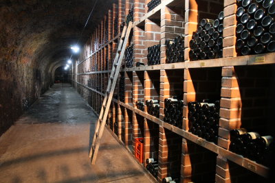 Wine stored underground