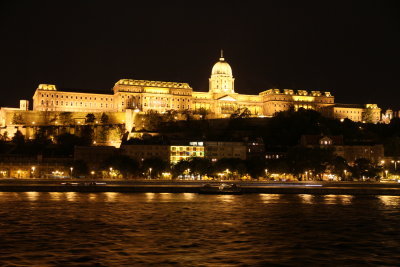 Buda Castle as we arrive in Budapest