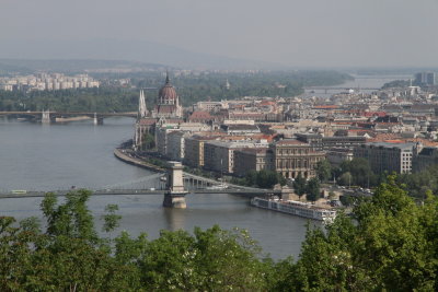 Chain Bridge, Parliament and the Viking Odin on the Danube