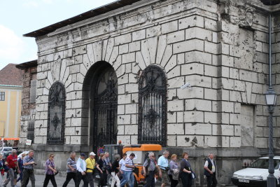 Building in Castle District-shot up during WWII