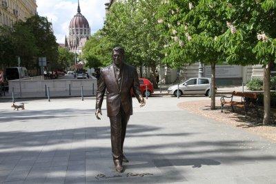 Ronald Reagan statue in Budapest