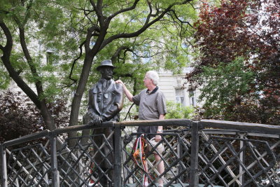 Man on the Bridge statue-Imre Nagy was nominated to be Prime Minister but was arrested by the Soviets in 1956