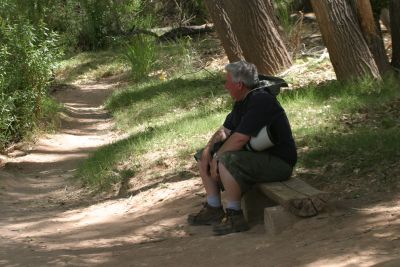 A well deserved rest at the San Pedro River. He helped me to see 130 birds and 24 lifers on this trip! 