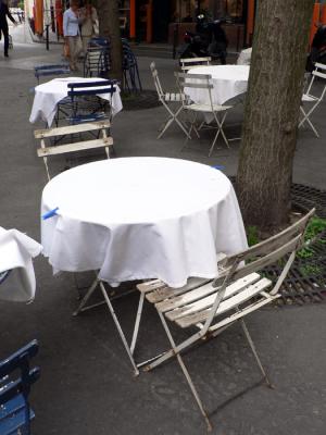 Ah...the Parisian cafe chairs and table