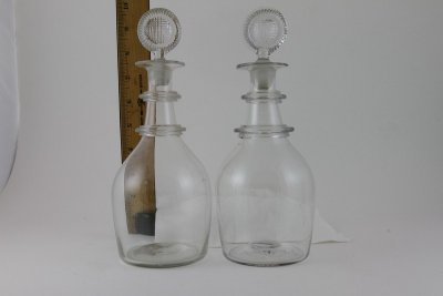 7.  Blown matched decanters