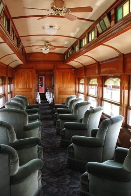 The parlor and dining car.