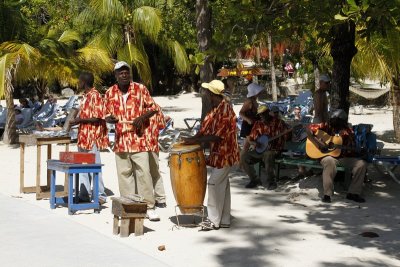 2.  Some entertainment on the ship's private beach on Haiti's north coast.