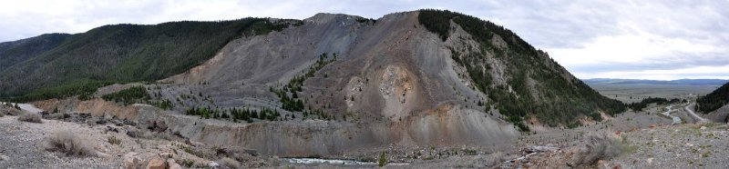 The side of this mountain collapsed in the 7.5 earthquake