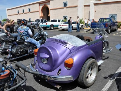 What happens when a VW rear-ends a Harley
