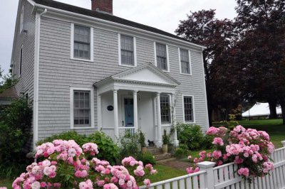 Many houses have lovely flowers